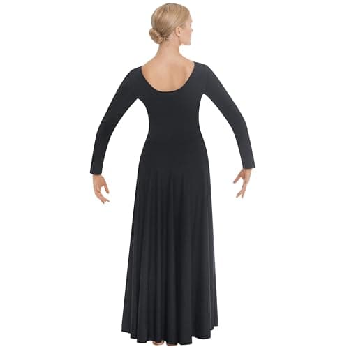 EUROTARD Women's Long Sleeve Worship Liturgical Dance Dress