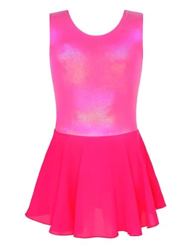 Nokecina Girls' Sparkle Ballet Leotard with Skirt & Dance Dress