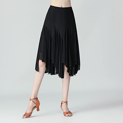 ODASDO Women's Ballroom Dance Skirt for Latin & Swing