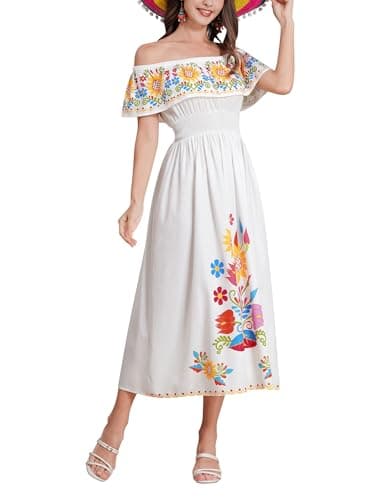Traditional Mexican Fiesta Dress for Women