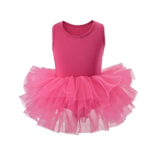 Tutu.kk Girls' 4-Layer Ballet Tutu Leotard (12 Months - 7 Years)