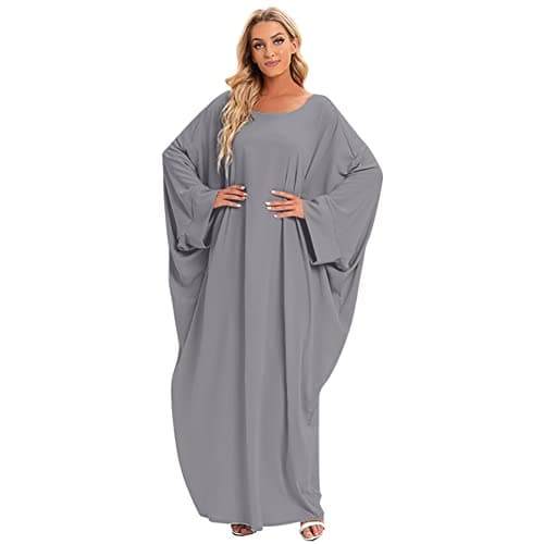 OBEEII Women's Islamic Abaya Dress with Hijab - Full Cover Maxi Robe