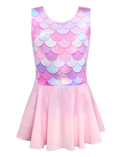 Nokecina Girls' Sparkle Ballet Leotard with Skirt & Dance Dress