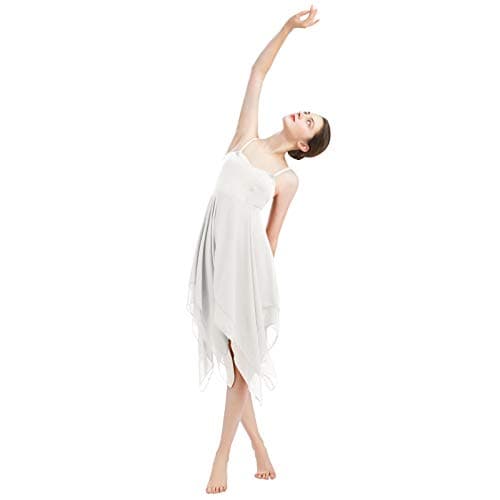 AFAVOM Flowy Chiffon Dance Dress for Women Contemporary Lyrical Costumes