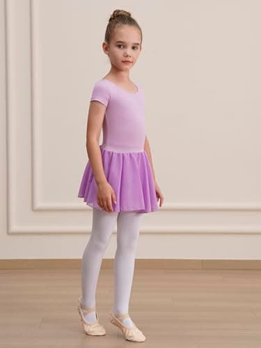 WEGETIT Girls Toddler Ballet Leotard with Skirt Tutu Dance Outfit