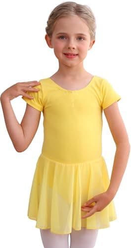 MdnMd Girls' Ballet Leotards with Skirt for Toddlers
