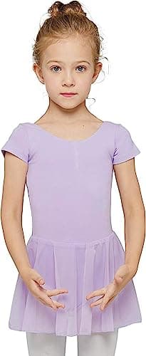 MdnMd Girls' Ballet Leotards with Skirt for Toddlers