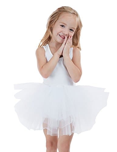 Tutu.kk Girls' 4-Layer Ballet Tutu Leotard (12 Months - 7 Years)