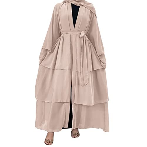 Women Muslim Abaya Maxi Dress with Hijab