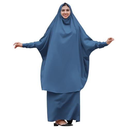 IWEMEK Muslim Women's Chiffon Abaya Dress Set
