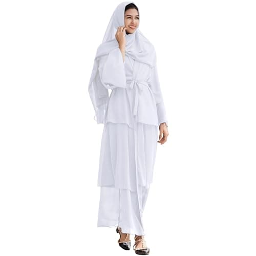 ODASDO Chiffon Abaya Dress for Muslim Women