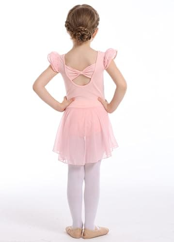 Mecceos Girls' Ballet Leotards - Short/Long Sleeve Skirts