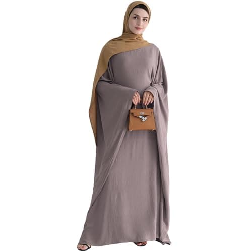 Muslim Abaya Dress for Women | Arabian Prayer Robe with Batwing Maxi Kaftan