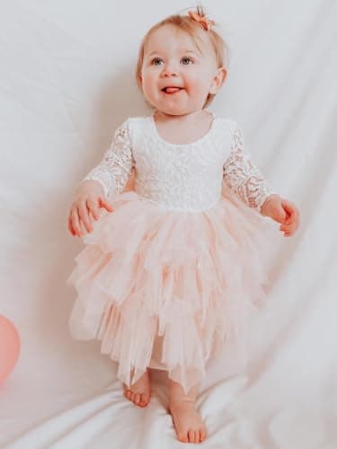 2Bunnies Girl Peony Lace Back Tiered Tutu Party Dress