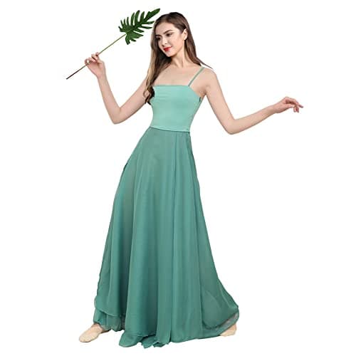 ROYAL SMEELA Women's Contemporary Dance Costume Maxi Spaghetti Strap Boho Dress