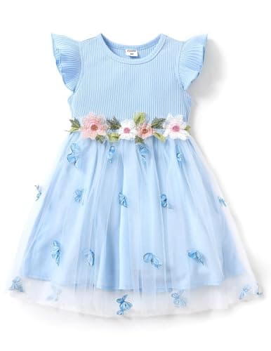 PATPAT Girl's Tulle Tutu Party Dress Formal Flower Princess