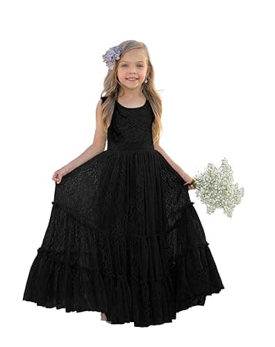 Lace Boho Toddler Girl Dresses for Wedding, Garden Party, Holiday, Communion
