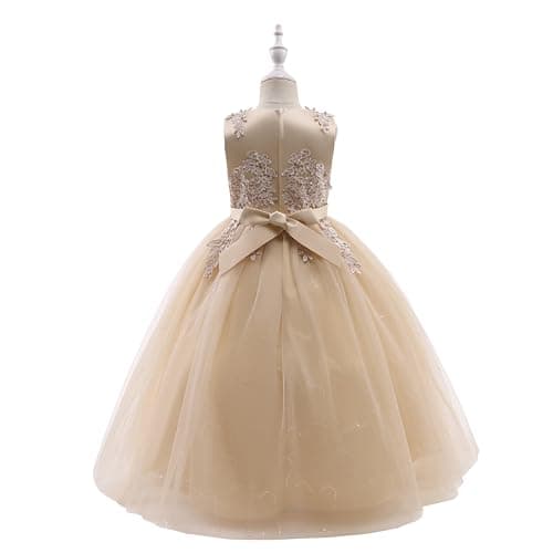 Weileenice Little/Big Girls Lace Bridesmaid Dress