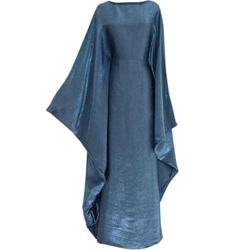 Jazvano Dubai Shiny Bat Sleeve Maxi Abaya for Women