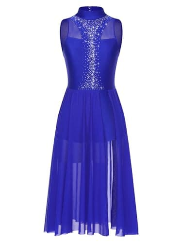 Women's Lyrical Dance Costume Mesh Flowy Dress