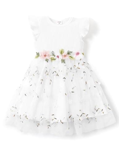 PATPAT Girl's Tulle Tutu Party Dress Formal Flower Princess
