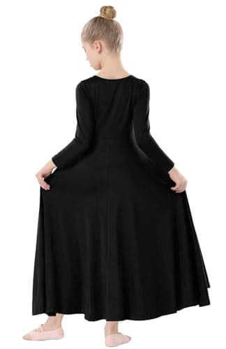 ZYACTU Girls' Metallic Liturgical Dance Dress for Worship and Choir Costumes