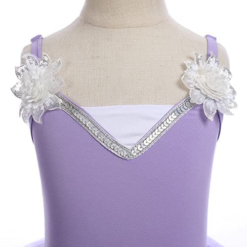Girls' Sequin-Embroidered Ballet Leotard and Tutu Set