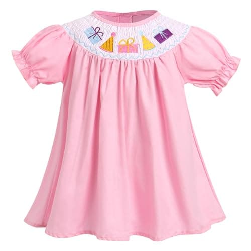 Toddler Girls' Smocked Embroidered A-line Dress