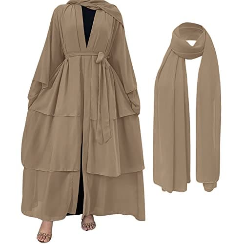 Women Muslim Abaya Maxi Dress with Hijab