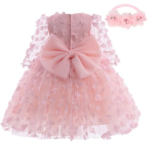 Milstars Baby Flower Bowknot Tulle Baptism Dress for Girls