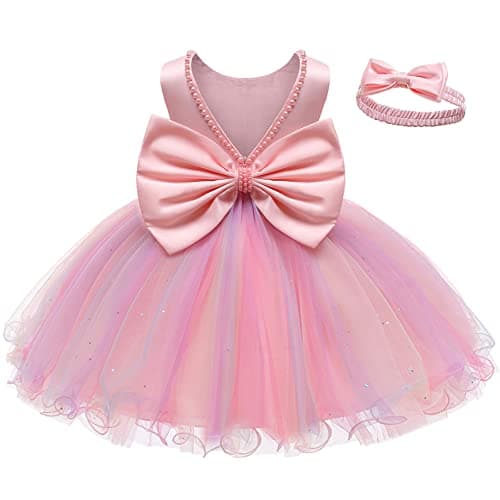 Refined Title: LZH Baby Girls Backless Flower Wedding Dresses