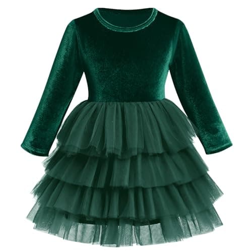 Toddler Velvet Dress for Christmas Party and Wedding