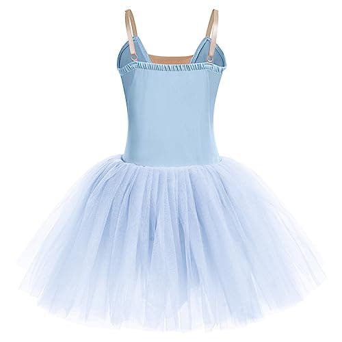 Girl's Velvet Tutu Ballet Dress - Spaghetti Straps Gymnastics Leotard