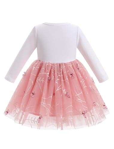 ODASDO Baby Girls First Birthday Cotton Tutu Dress with Bowknot Headband Set