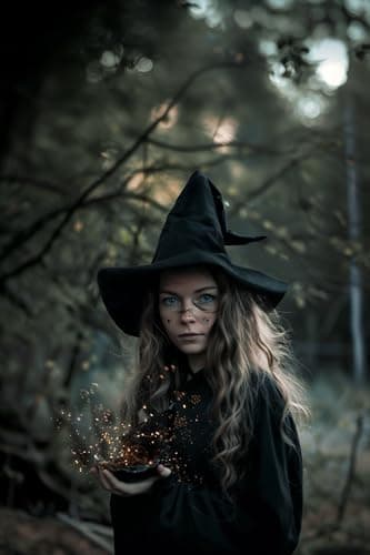 Black Witch Hat for Adults: Halloween Sorcerer Accessories