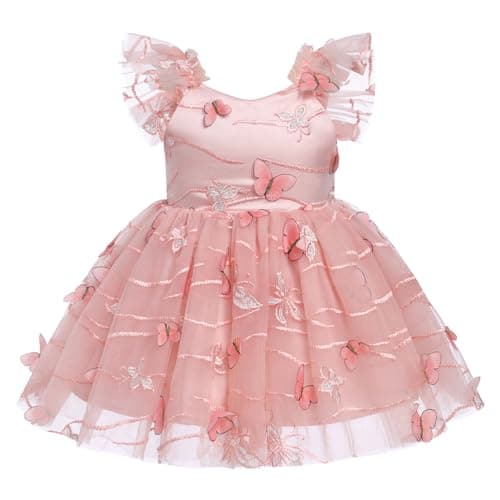 IDOPIP Baby Girls Summer Sleeveless Tutu Sundress Seaside Birthday Party
