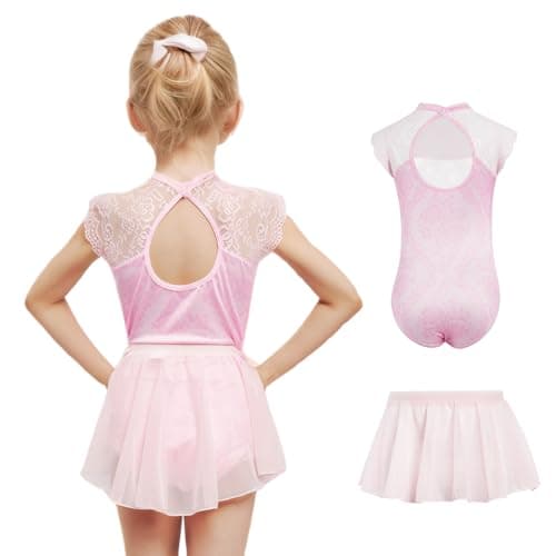 Gogokids Toddler Ballet Leotard with Shiny Skirt Combo
