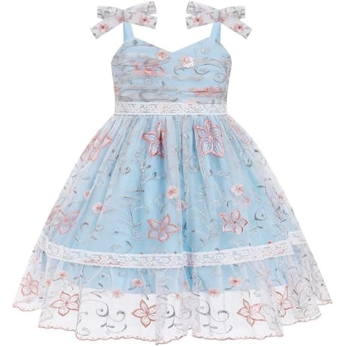IBTOM CASTLE Toddler Flower Backless Tutu Dress for Girls Party & Cake Smash Birthday
