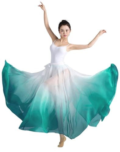 Z&X Women's Gradient Chiffon Dance Skirt for Modern Ballet Performance