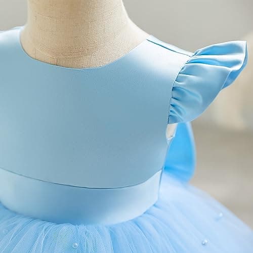 Baby Girls Satin Bowknot Princess Tutu Dress