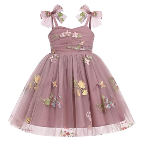 IBTOM CASTLE Toddler Flower Backless Tutu Dress for Girls Party & Cake Smash Birthday