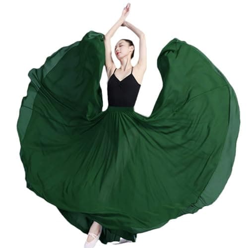 ORIDOOR Graduated Color 35" Lyrical Dance Skirt for Women