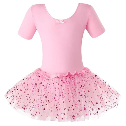 Dancina Girls Sparkle Short Sleeve Tutu Ballet Dress