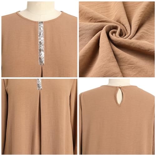 ODIZLI Women's Muslim Abaya Dress & Pants Set