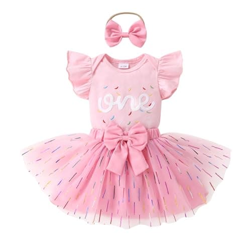 YOUNGER TREE Baby Girl 1st Birthday Tutu Outfits & Skirt with Headband