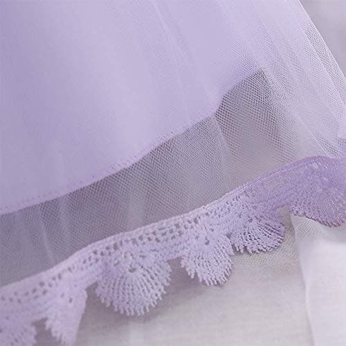 OBEEII Toddler Christening Baptism Tutu Dress with Flower Embroidery