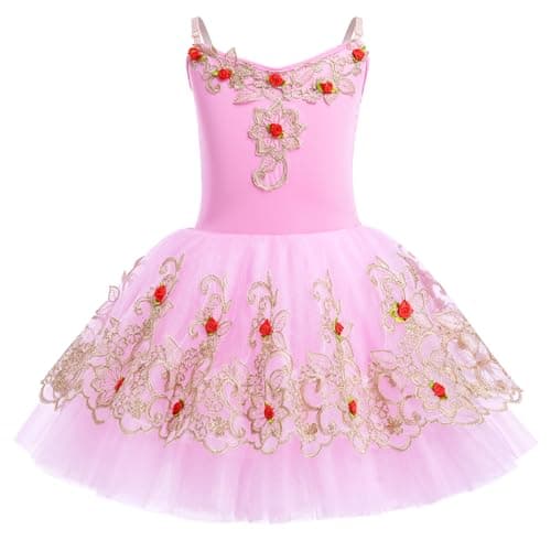Girl's Velvet Tutu Ballet Dress - Spaghetti Straps Gymnastics Leotard