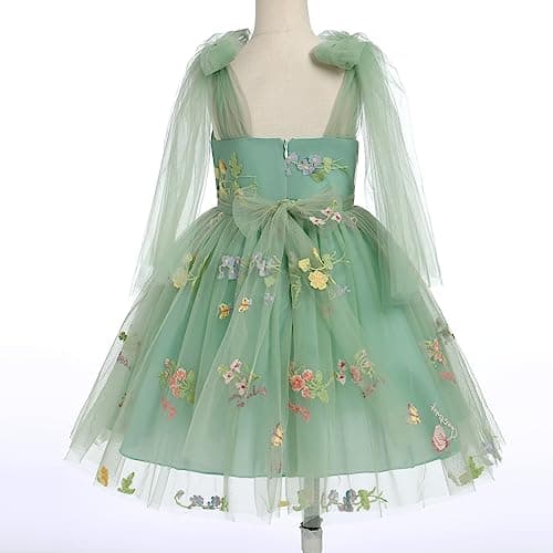 IBTOM CASTLE Backless Flower Girl Tulle Maxi Wedding Gown