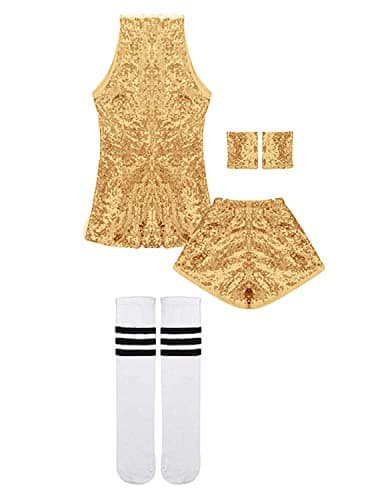 LOLANTA Girls Glitter Dance Dress 4-12 Yrs Hip Hop Jazz Outfit