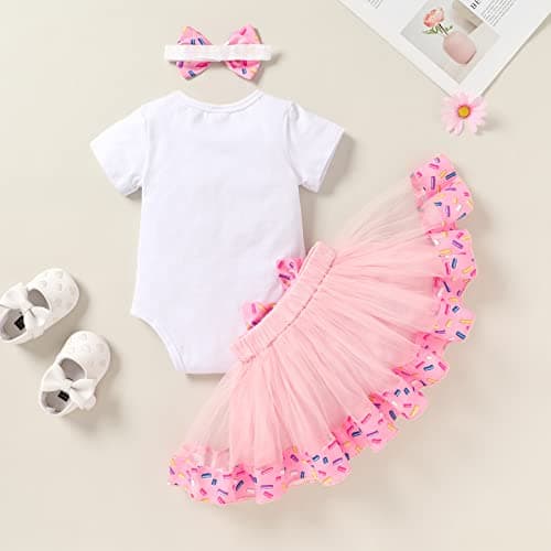 YOUNGER TREE Shiny Printed Sequin Tutu Dress for Newborn Baby Girls' 1st Birthday